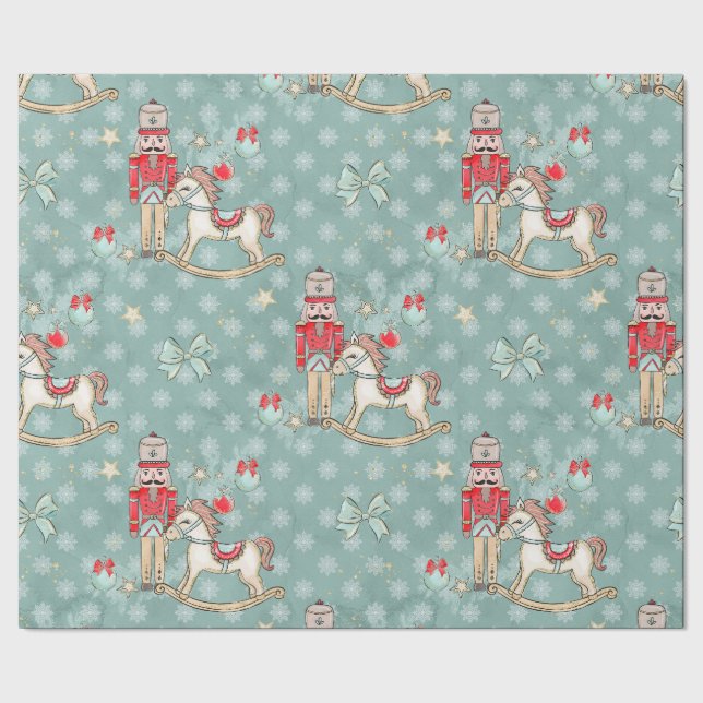 Papel De Regalo Navidades Ropa y caballo balanceador (Costura)