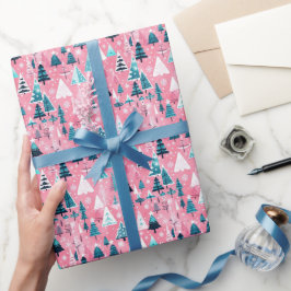Papel De Regalo Navidades rosadas