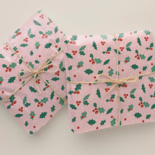 Papel De Regalo Navidades rosados