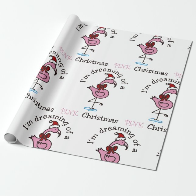 Papel De Regalo Navidades rosados (Desenrollado)