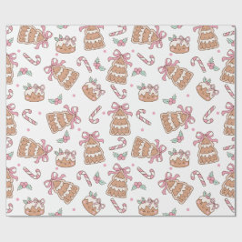 Papel De Regalo Navidades rosados Cookie Patrón sin inconvenientes