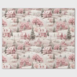 Papel De Regalo Navidades rosados de época