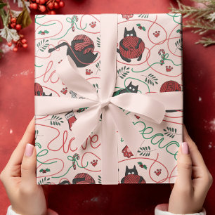 Papel De Regalo Navidades rosados de Rubor Paz y Amar a los Kitesy