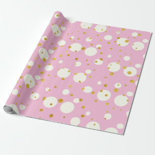 Papel De Regalo Navidades rosados Diseño geométrico Dotación