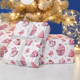 Papel De Regalo Navidades rosados Diversión dulce