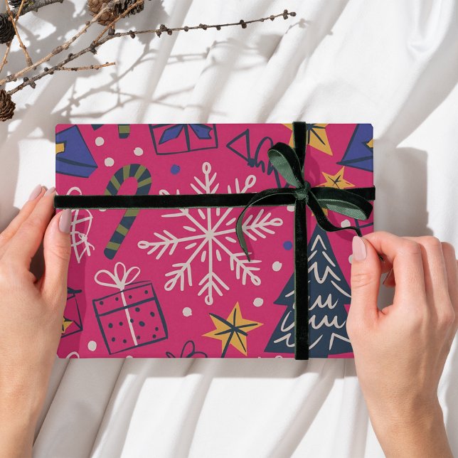Papel De Regalo Navidades rosados divertidos (Subido por el creador)