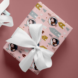 Papel De Regalo Navidades rosados fotográficos