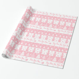 Papel De Regalo Navidades rosados lindo Regalos de invierno