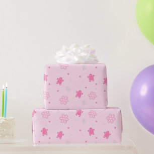Papel De Regalo Navidades rosados Patrón de pan de jengibre para h