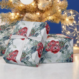 Papel De Regalo Navidades Roses Roses Roses Blue Spruce vacaciones