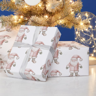 Papel De Regalo Navidades Rubor Pink Santa
