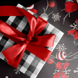 Papel De Regalo Navidades rusos de verificación de búfalos blancos