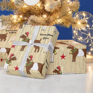 Papel De Regalo Navidades rusos personalizados Boer Goat Herd