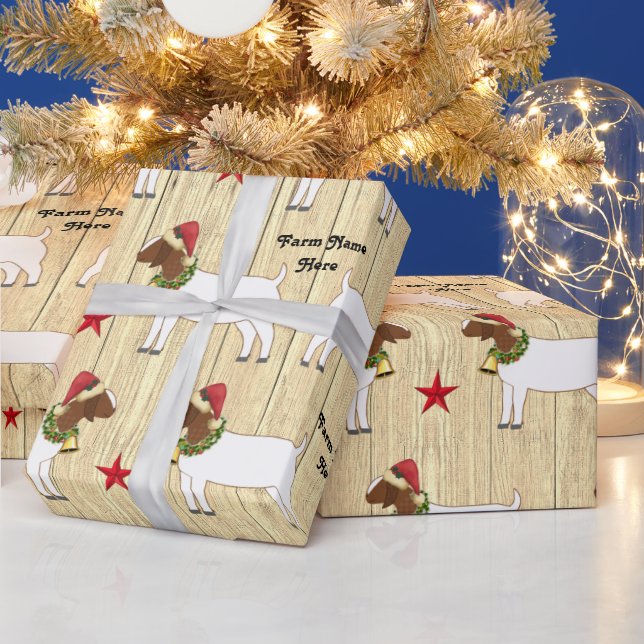 Papel De Regalo Navidades rusos personalizados Boer Goat Herd (Vacaciones)