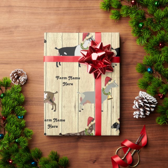 Papel De Regalo Navidades rusos personalizados manada de cabras le (Regalo de vacaciones)