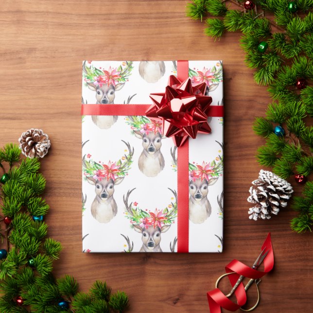 Papel De Regalo Navidades rusos venados (Regalo de vacaciones)
