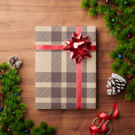 Papel De Regalo Navidades Rústicos Sencillos De Plata Marrón