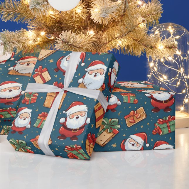 Papel De Regalo Navidades Santa (Vacaciones)