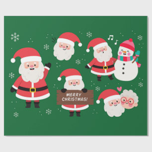 Papel De Regalo Navidades Santa