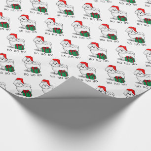Papel De Regalo Navidades Santa Bichon Frise Dog Cute