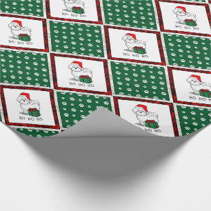 Papel De Regalo Navidades Santa Bichon Frise Dog Cute