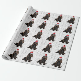 Papel De Regalo Navidades Santa Brown Cocker Spaniel Holiday Dog