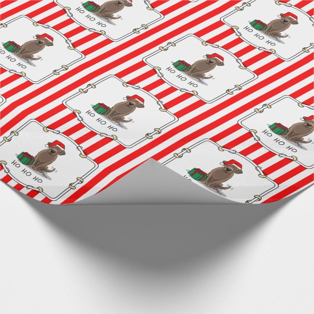 Papel De Regalo Navidades Santa Chocolate Labrador Recupera curios (Esquina)