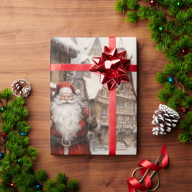Papel De Regalo Navidades Santa Claus (Regalo de vacaciones)
