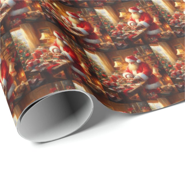 Papel De Regalo Navidades Santa Claus 4 (Esquina del rollo)