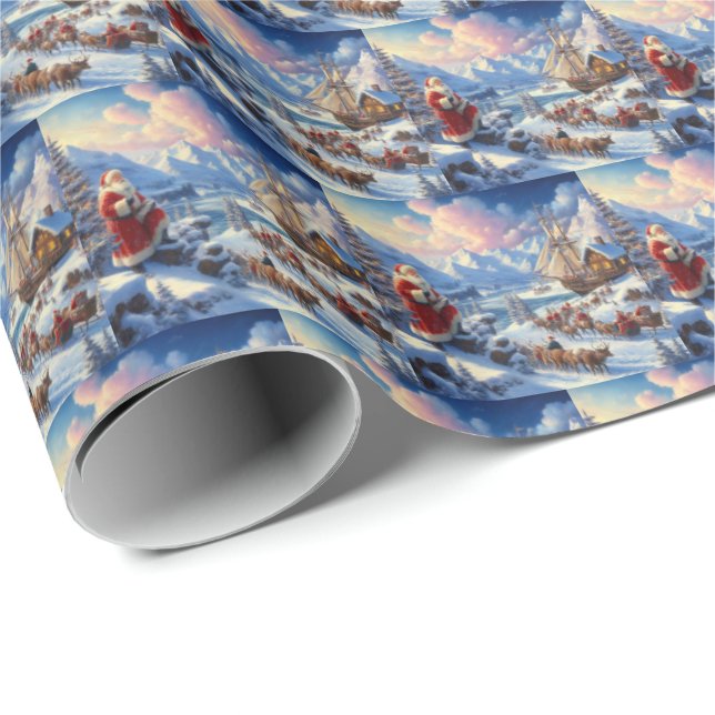 Papel De Regalo Navidades Santa Claus 6 (Esquina del rollo)