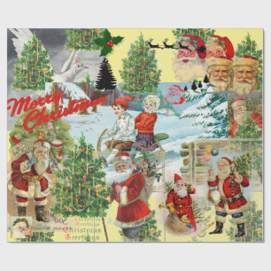 Papel De Regalo NAVIDADES Santa Claus COLLAGE