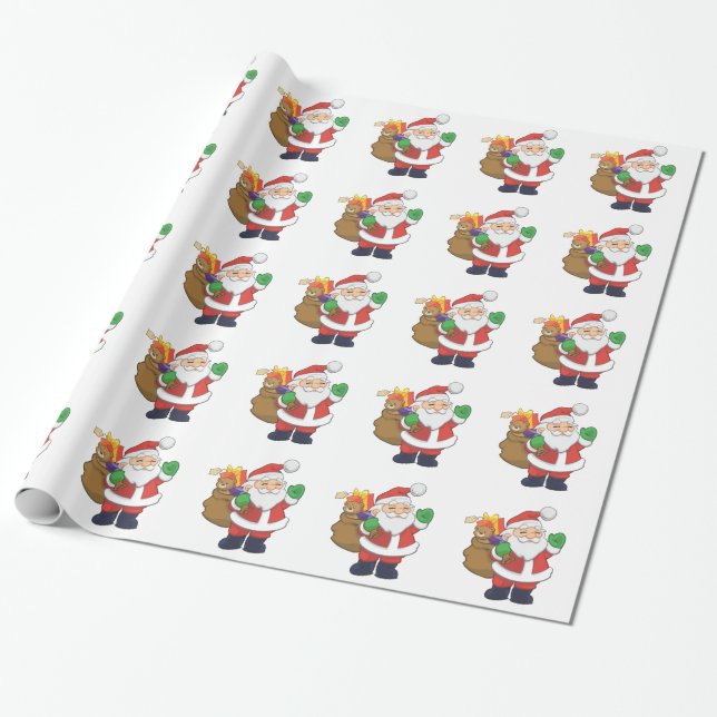 Papel De Regalo Navidades Santa Claus con juguetes (Desenrollado)