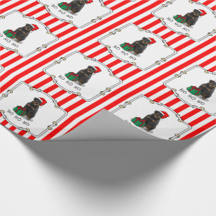 Papel De Regalo Navidades Santa Claus Gorra Rottweiler Dog Funny