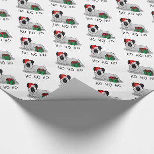 Papel De Regalo Navidades Santa Claus Gorra Skye Terrier (plata)