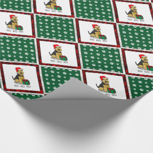 Papel De Regalo Navidades Santa Claus Gorra Welsh Terrier Dog Cute