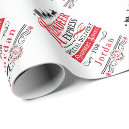 Papel De Regalo Navidades Santa Clause Delivery North Pole Express