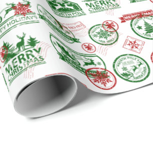 Papel De Regalo Navidades Santa Clause Delivery North Pole Express