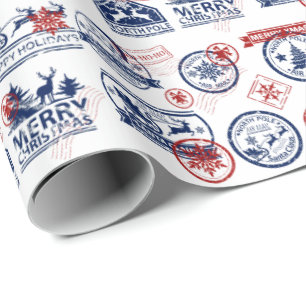 Papel De Regalo Navidades Santa Clause Delivery North Pole Express