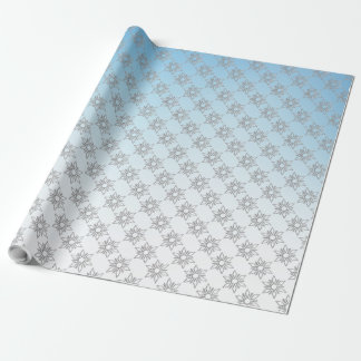 Papel De Regalo Navidades Santa de plata y azul