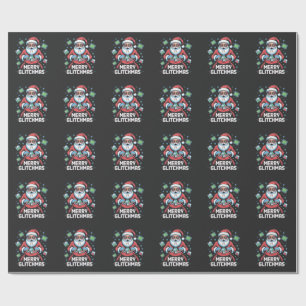 Papel De Regalo Navidades Santa del programador de codificación Me