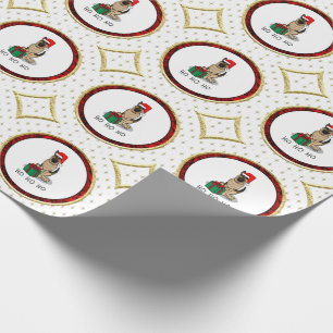Papel De Regalo Navidades Santa Hat German Shepherd Dog Cute