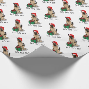 Papel De Regalo Navidades Santa Hat German Shepherd Dog Cute