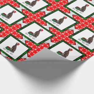 Papel De Regalo Navidades Santa Hat Greyhound Dog (romano le) Cute