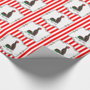 Papel De Regalo Navidades Santa Hat Greyhound Dog (romano le) Cute