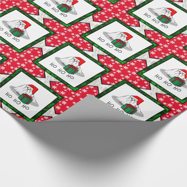 Papel De Regalo Navidades Santa Hat Perro maltés Cute gracioso (Esquina)