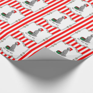 Papel De Regalo Navidades Santa Hat Weimaraner Dog (gris 1) Cute