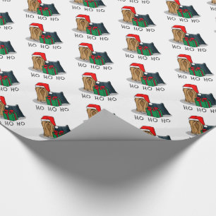 Papel De Regalo Navidades Santa Hat Yorkshire Terrier Yorkie Cute