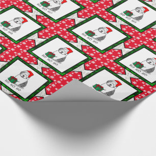 Papel De Regalo Navidades Santa Old English Sheepdog (Gris 1) Cute