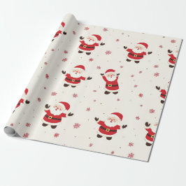 Papel De Regalo Navidades Santa Retro Cute Envuelven hojas de pape