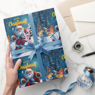 Papel De Regalo Navidades Santa Ski